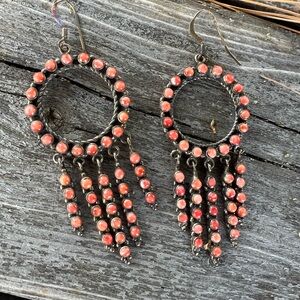 Vintage Sterling silver and Coral? Earrings